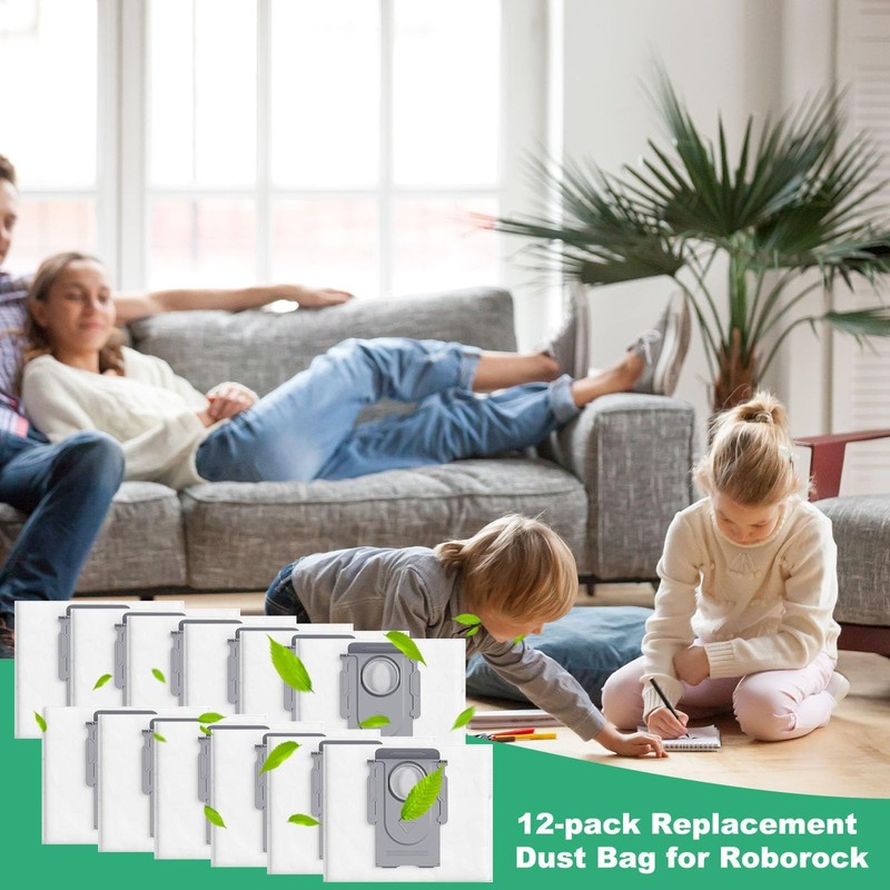 12 Pack Dust Bags for Roborock Q Revo, Q Revo