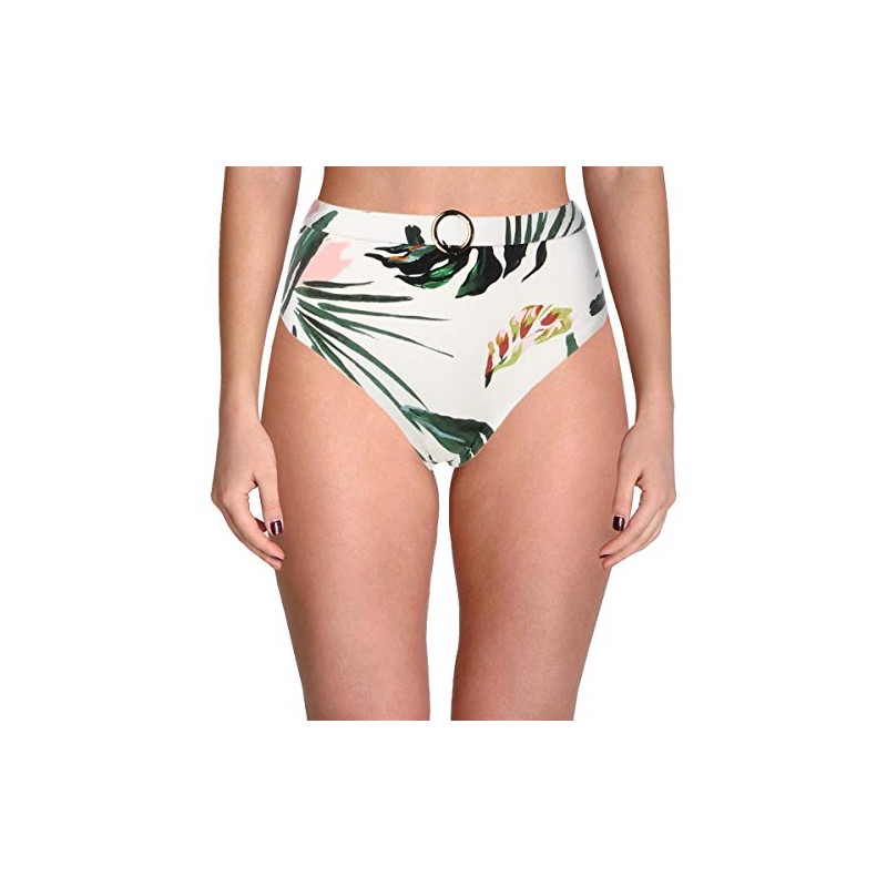 BCBGMAXAZRIA Traje de baño de Cintura Alta para Mujer, Multi//Tropicales,
