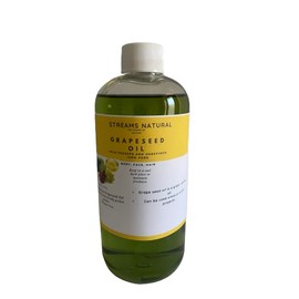 Pure Grapeseed Carrier Oil (16 oz)- Use alone or in DIY Skin Moisturizer for Body and Face Lotion, Hair and Nail