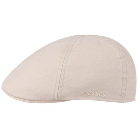 Stetson Texas Organic Cotton Flat Cap Men's | Sustainable Flat Cap with Organic Cotton | Flat Cap with UV Protection (40+) | Men's Cap Spring / Summer | Peaked Cap - M (56-57 cm)
