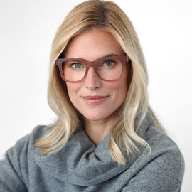 LOOK OPTIC Laurel Reader - Stylish Unisex Ultra-lightweight Reading Glasses with Scratch-Resistant, Prescription-Quality (Full Magnification - Not Progressives) 2.50, Champagne