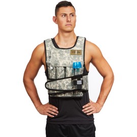 Cross101 Adjustable Weighted Vest Camouflage Workout Weight Vest Training Fitness, 20 lb.