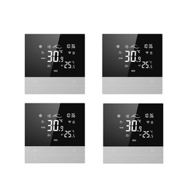 Aswalling Tuya WiFi Temperature Controller Switch Cool 3 Speed Fan Coil Unit Voice Temperature Controller 4Pcs