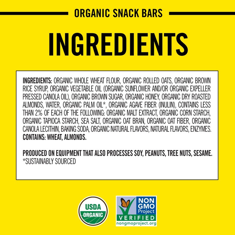 Dave's Killer Bread Oat-Rageous Honey Almond Organic Snack Bars, 12