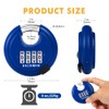 DELSWIN 4 Digit Combination Lock, Outdoor Combination Disc Padlock with