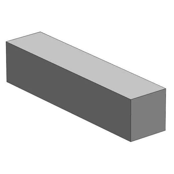Flat Bar Stock, Aluminum, 1/2 in Over. W, Mfr: 61S.5-6-A