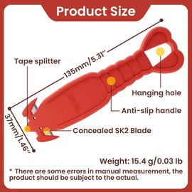 36Pcs Safety Box Cutter Knife of Recessed Concealed Stainless Steel Blade, Lobster Package Opener Plastic Cutter for Box, Carton, Shrink Wrap, Plastic Straps.