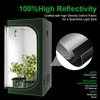 MELONFARM 32"x32"x63'' Grow Tent, High Reflective 600D Diamond Mylar Canvas