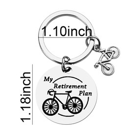 My Retirement Plan Bike Lovers Gifts for Men Women Happy Retirement Gift Keychain for Woman Man Biking Accessories Funny Christmas Gifts for Cycling Enthusiasts Cool Birthday Gifts for Mountain Bikers