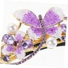 Gatuida Rhinestone Butterfly Hair Barrette: Flower Butterfly Spring Hair Clip