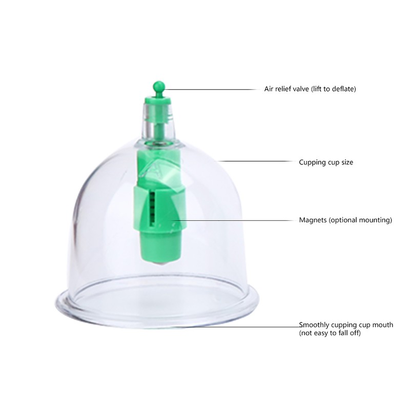 12pcs Vacuum Suction Cupping Cup Acupuncture Therapy Massage Cupping Set