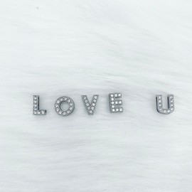 Bling Shoe Charms for Women,Alloy Shoe Decoration with Rhinestones,Numbers and Letters Charms for Shoe