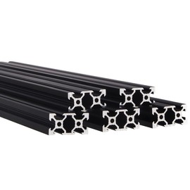 IXGNIJ 5pcs 78.7'' V Slot 2040 Aluminum Extrusion,European Standard Anodized Linear Rail for 3D Printer Parts and CNC DIY 2000mm(Black)