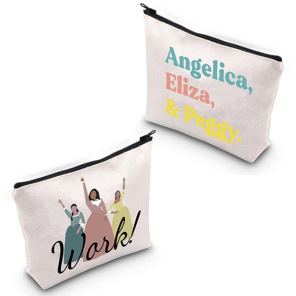 WCGXKO Broadway Musical Inspired Zipper Pouch Angelica, Eliza, & Peggy Handbag For Theatre Lover(Angelica, Eliza, & Peggy)