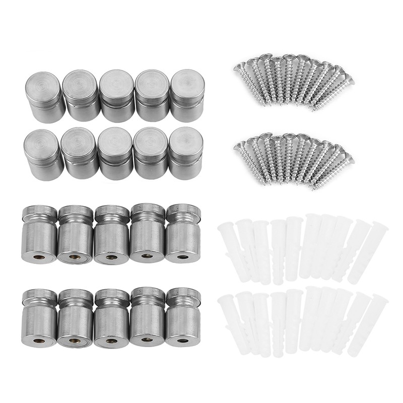 20pcs M16*20mm Stainless Steel SS304 Glass Standoff Advertise Fixing Pin