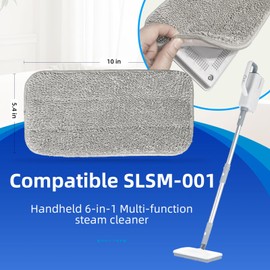 OuhDvgny 4 Packs Steam Mop Pads for SLSM-001 Steam Cleaner Handheld 6-in-1 Multi-Function Washable, Reusable Microfiber Steam Mop Cloth Replacement Mop Pads
