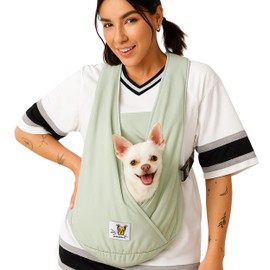 Dr. Snout Dog Carriers for Small Dogs - Ergonomic Dog Sling & Cat Sling Carrier Chest - Durable, Washable, Adjustable for Small Pets, Cats - Safe for Long Walks, Public Transport & Stores