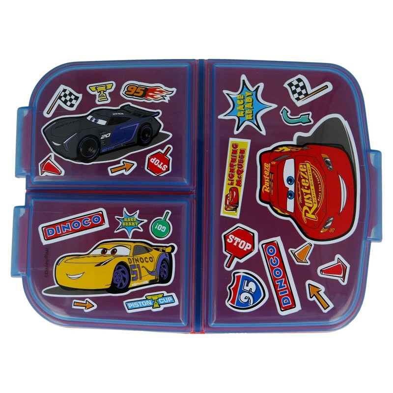 Cars Design Kids Character 3 Compartment Sandwich Lunch Box School