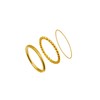 JotCa 3Pcs Dainty Stacking Ring Set 18K Gold PlatedThin Ring