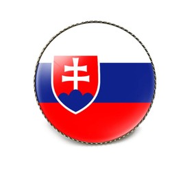 vmcoatdu Round 1 Inch Slovakia Flag Pin International Travel Brooch Metal and Glass Revivalism Style Souvenir Badge for Hat Clothes Backpack
