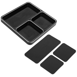 RZXYLRC Aluminum Alloy Screw Bolt Nut Tray Tool Storage with Detachable Magnetic Gasket for RC Car Truck Accessories,Black