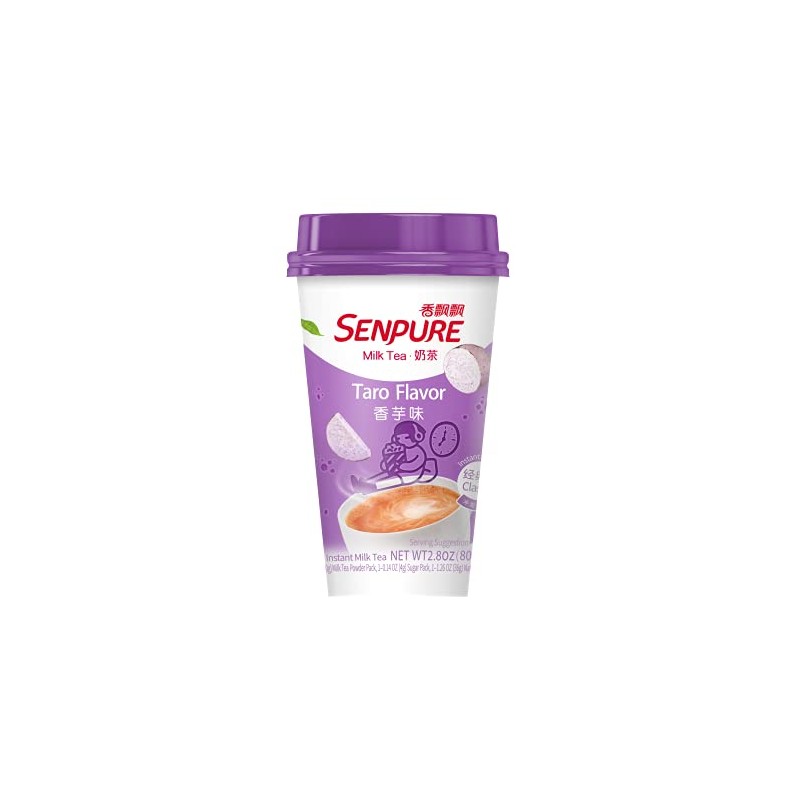 XiangPiaoPiao (SENPURE) Classic Milk Tea With Coconut Jelly, Taro Flavor,