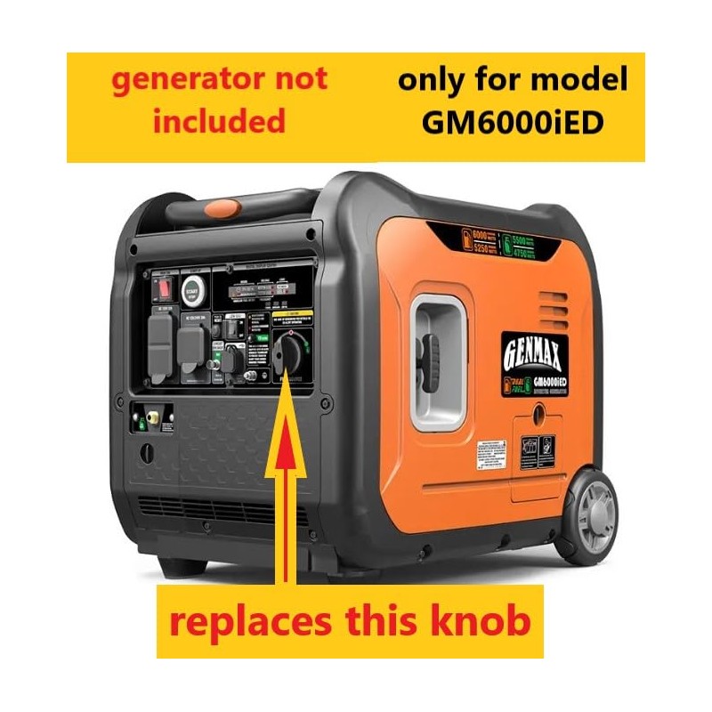 Replacement Knob Switch Run Choke for Genmax GM6000iED Generator Inverter