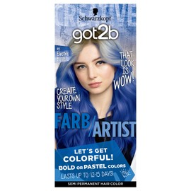 Schwarzkopf got2b Color Cream with Hair Conditioner and Gloves, Electric Blue, Pack of 1 (x1) Quasi Drug