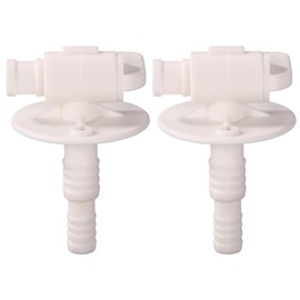 2 Pcs RV Water Tank Drain Valves(Fit 3/4" or 1/2" Vinyl Tubing), Camper Fresh Water Tank Drain Valve Replacement for Campers Travel Trailers, Part Accessories Compatible with Camco 22223(White)