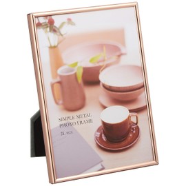 FUJICOLOR 505966 1403K Metal Cabinet Size Photo Stand, Pink Gold