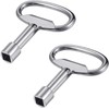 Pack of 2 Square Keys, 8 mm Square Key Valve,