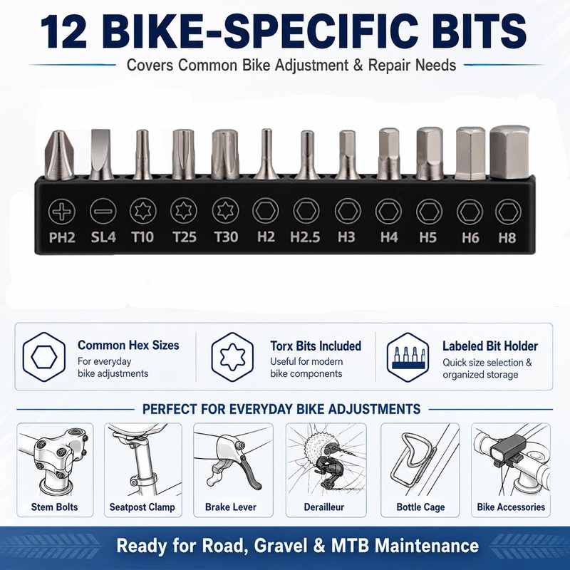 Bike Roadside Repair Kit with Mini Ratchet Tool, Chain Breaker