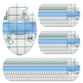 60 Pieces Waterproof Ear Covers Waterproof Ear Stickers Ear Covers PU Model 4.4 * 6.8cm with Cotton 3 Packs Ear Covers for Shower for Swimming Shower Ear Protectors with Waterproof Cotton Ear Plugs