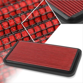 Red Reusable&Washable High Flow Drop-in Air Filter Compatible with 86-00 Toyota Camry Corolla/Lexus ES250