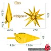 Moukiween 60 PCS Gold Star Foil Balloons, 12 Point Cone