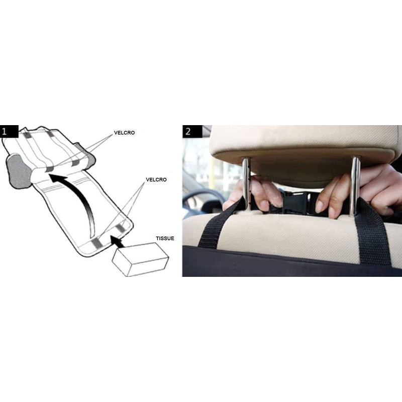 AUTOARK Standard Car Seat Back Organizer,Multi-Pocket Travel Storage Bag(Heat-Preservation),AK-002