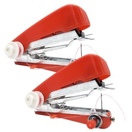 Operitacx Mini Sewing Machine Mini Accessories Sewing Machine for Home Sewing Machine Tool Children's Machine Portable Sewing Machine Hand Sewing Tools Sewing Tool Set Metal Red