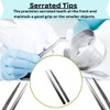 Precision Long Slim Tweezers with Very Fine Serrated Tips Stainless