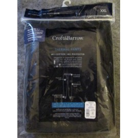 Croft & Barrow Men's Croft & Barrow Black Thermal Pants NWT Size XXL