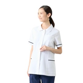 Nissen 203 Scrub Top, Unisex, Adult, Nurse Lane, Original Material, Lucilca, Front Zipper Tunic, white