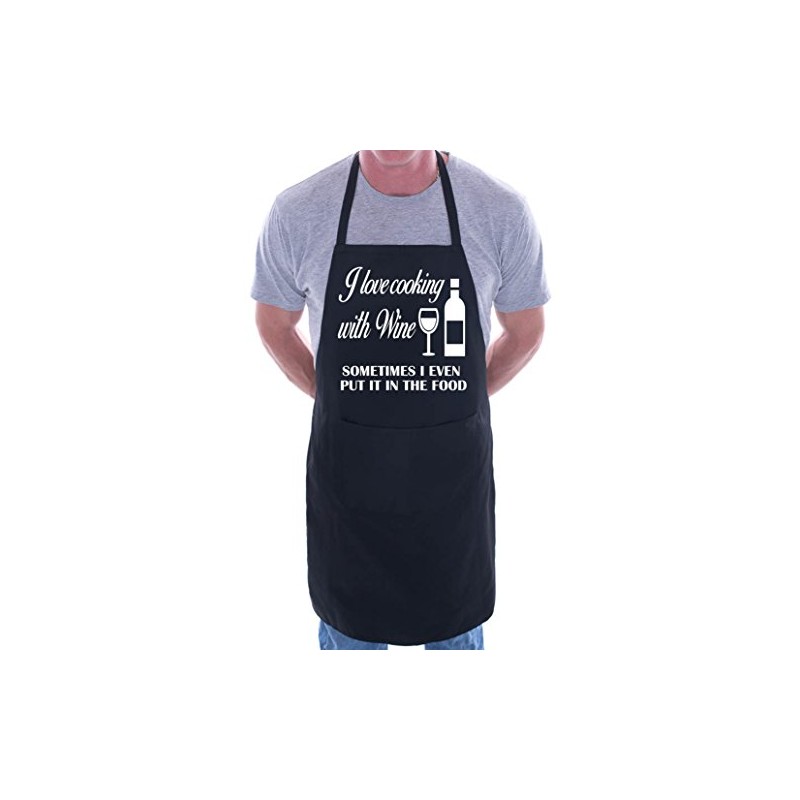 Print4U Love Cooking With Wine Fathers Day BBQ Cooking Novelty