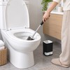 Wall-Mounted Toilet Brush with Drainable Base – Long Handle Bathroom