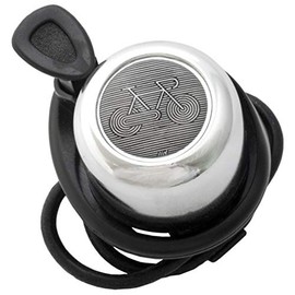 Liix Scooter Bell Stripe Bike Chrome Striped Bike Pattern Bicycle Bell for Children and Adults with Elastic Band for Flexible Mounting