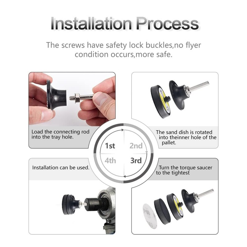 9 Pack 2 Inch Versatile Die Grinder Attachment Kit Roll