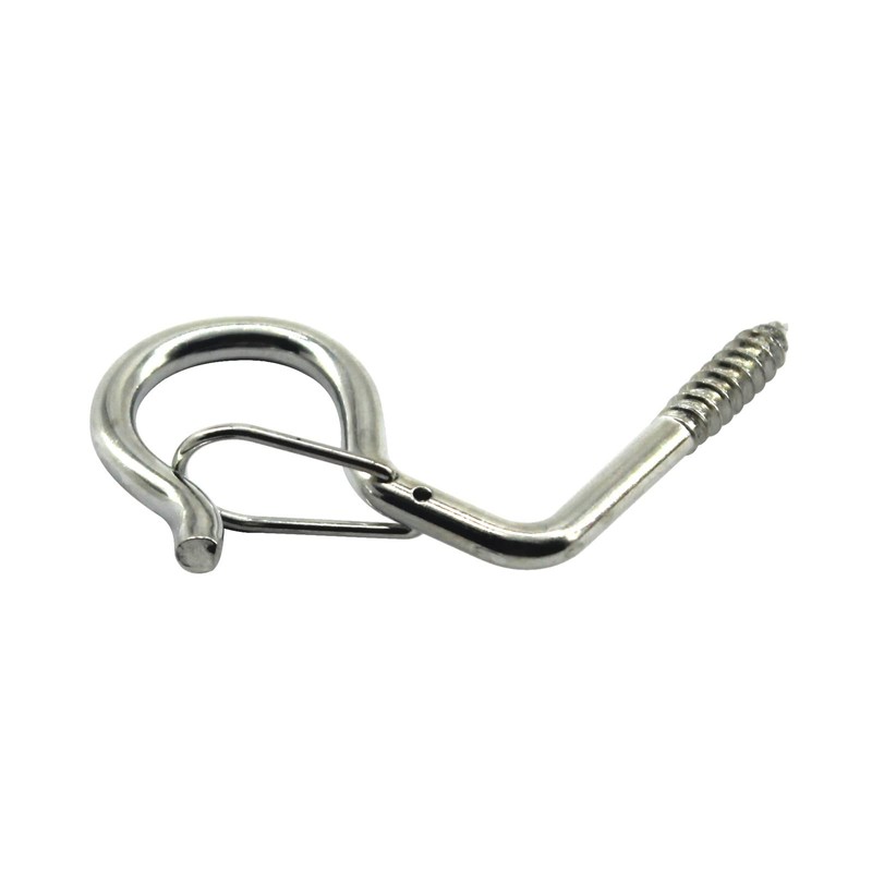 Zerniple Q Shaped Hanger Hooks Screw Hooks with Safety Buckle
