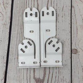 RollEase Double Vertical Skyline Brackets Set SLB660DBVW for Dual Shades - White