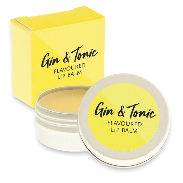 Gin and Tonic Flavoured Lip Balm – Hydrate and Heal with Hand-Poured Chapped Lips Treatment for Women – Vegan Friendly Candelilla Wax Locks In Moisture to Nourish and Repair Dry Cracked Lips 12 g Tin