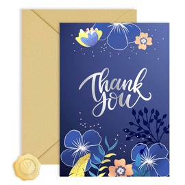CRTURUNIQ Thank You Cards with Envelopes, Appreciation Cards with Premium Specialty Paper Design for Boss Day Employee Coworkers Pastor Clergy Realtor Coach Principal Teacher Therapist Nurse