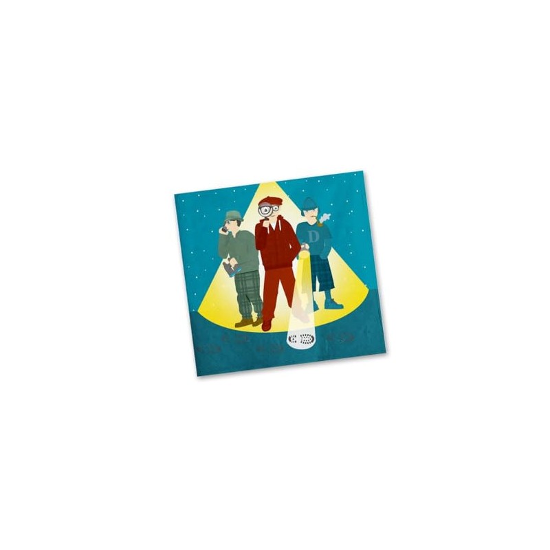 Servietten "Detektiv-Alarm" 16,5 cm 20er Pack