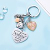 LParkin Sister Gifts from Sisters Initial Letter Keychain A-Z Side
